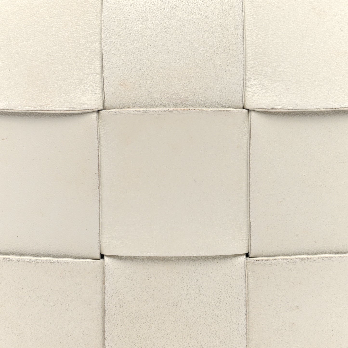 Lambskin Maxi Intrecciato Cassette Crossbody Bag White