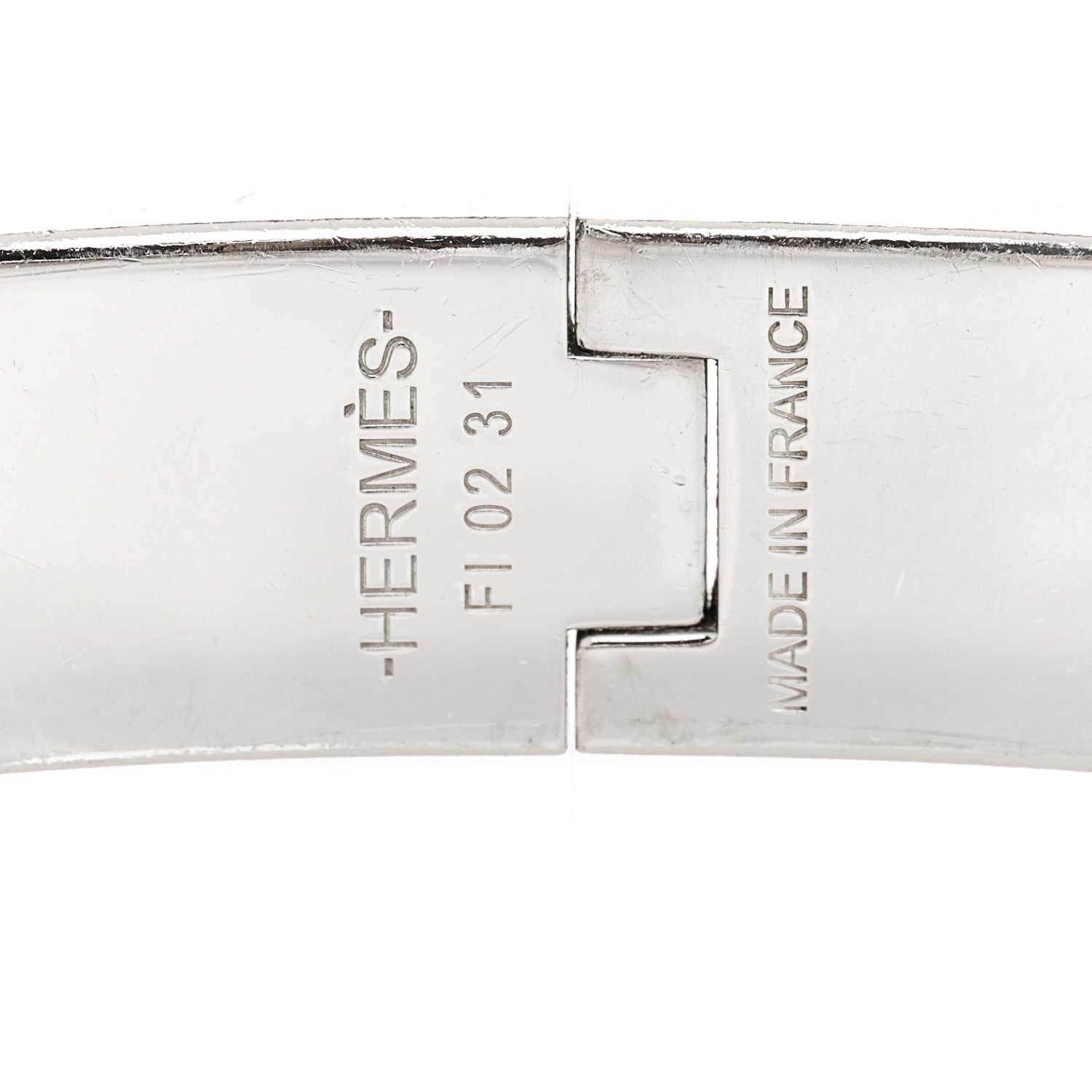 Hermes Matte Enamel Narrow Clic Clac HH Bracelet GM Black 3 of 4