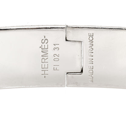 Hermes Matte Enamel Narrow Clic Clac HH Bracelet GM Black 3 of 4