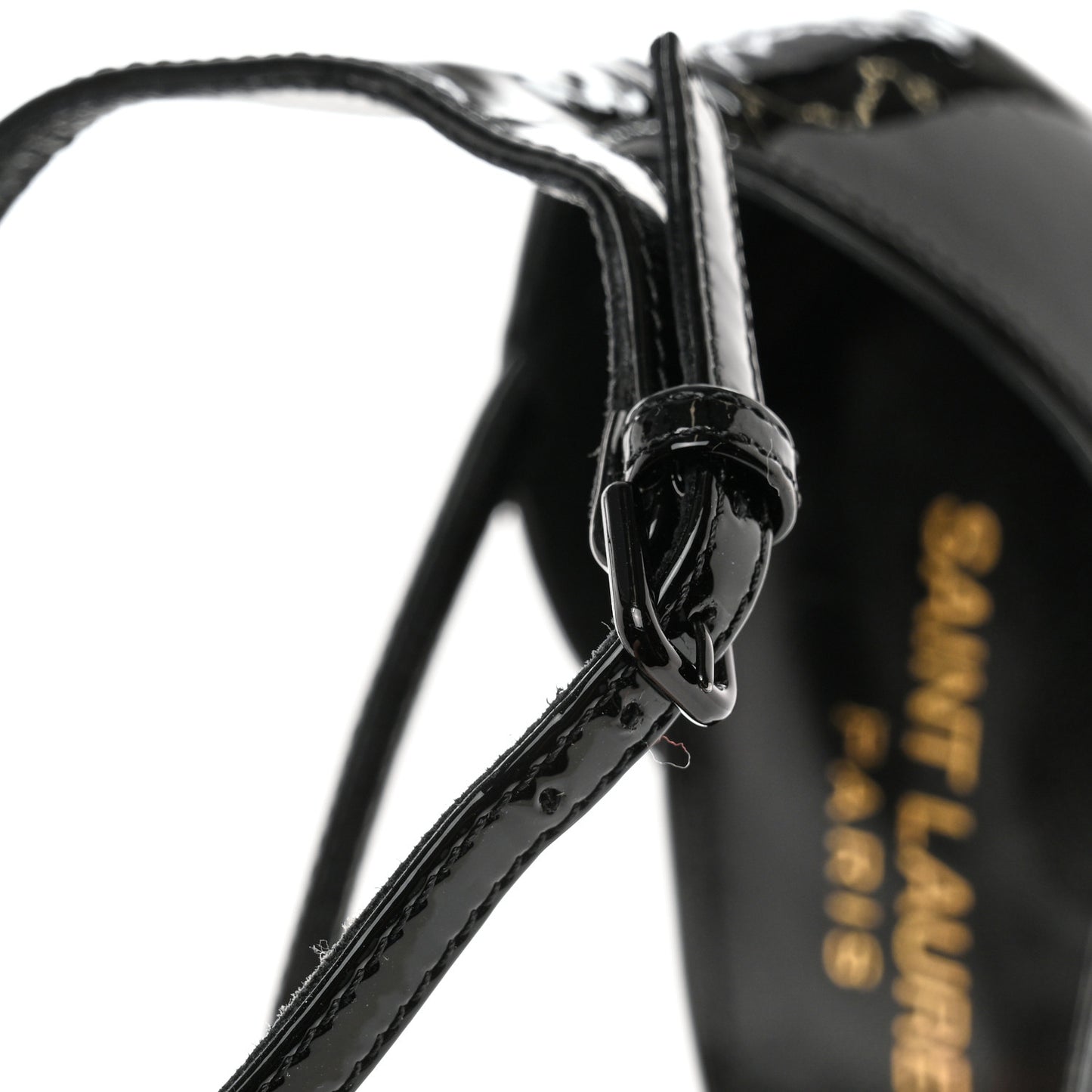 Patent Cassandra 100 Ankle Strap Sandals 40 Black