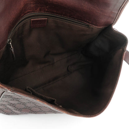 Gucci Guccissima Flap Messenger Bag Dark Brown 4 of 9