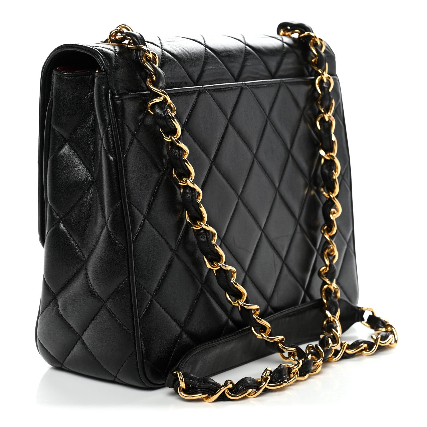 Chanel Lambskin Quilted Medium Single Flap Black 3 of 11