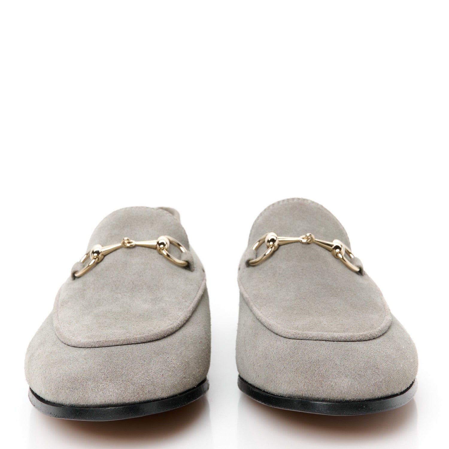 Gucci Suede Horsebit Womens Jordaan Loafers 37 New Fango 3 of 11