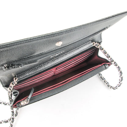 Chanel Caviar Quilted Wallet On Chain WOC Black 5 of 8
