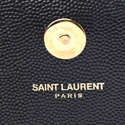 Saint Laurent Grain De Poudre Monogram Cassandre Clutch Black 5 of 7