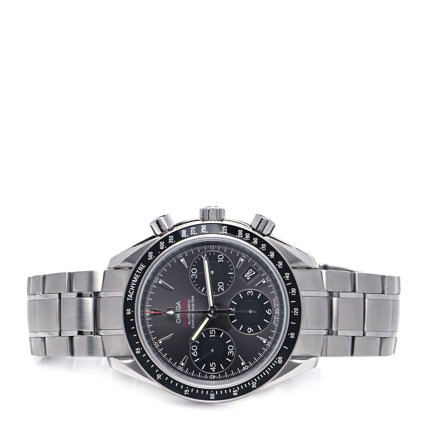 Stainless Steel 40mm Speedmaster Date Chronograph Automatic Watch Grey 323.30.40.40.06.001