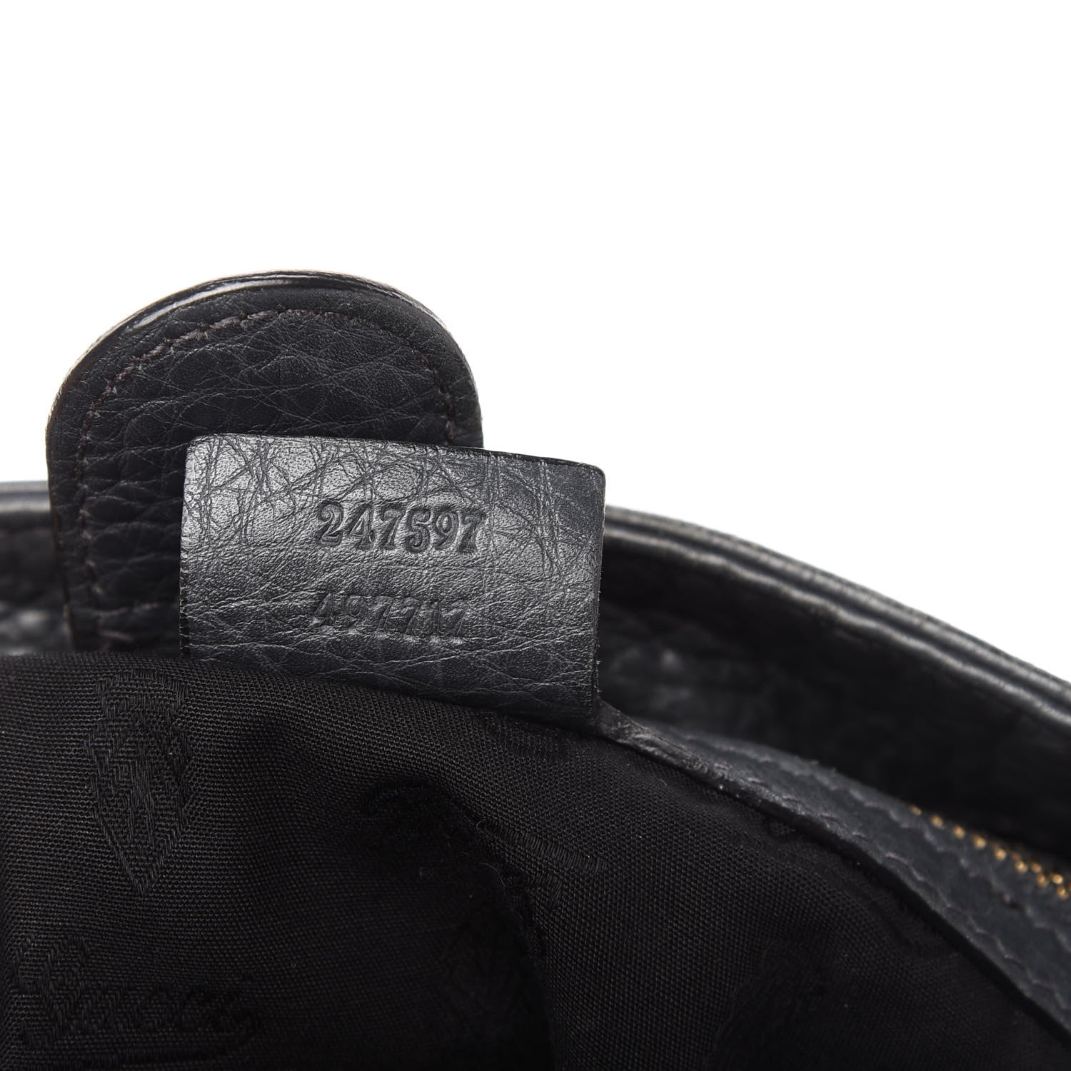 Gucci Pebbled Calfskin Medium Heritage Shoulder Bag Charcoal Grey 9 of 14