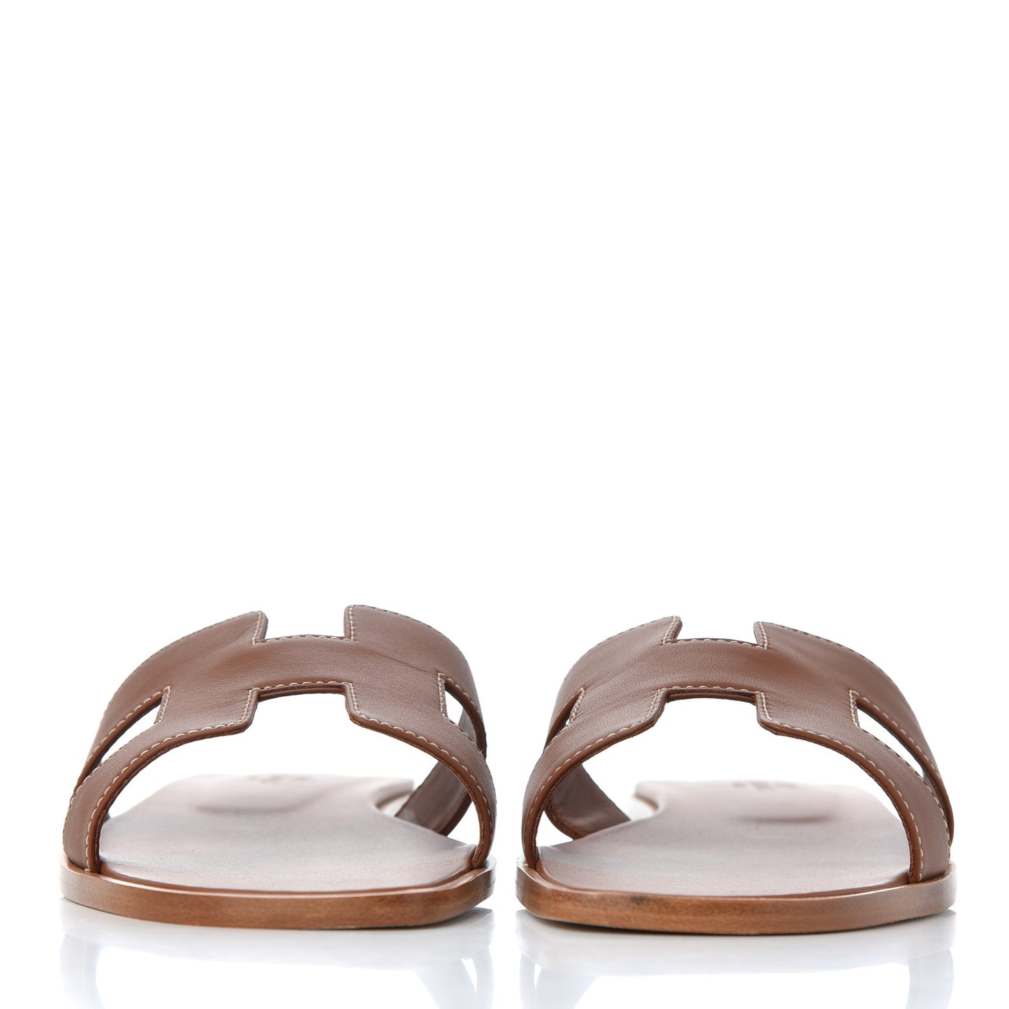 Box Calfskin Oran Sandals 37.5 Gold