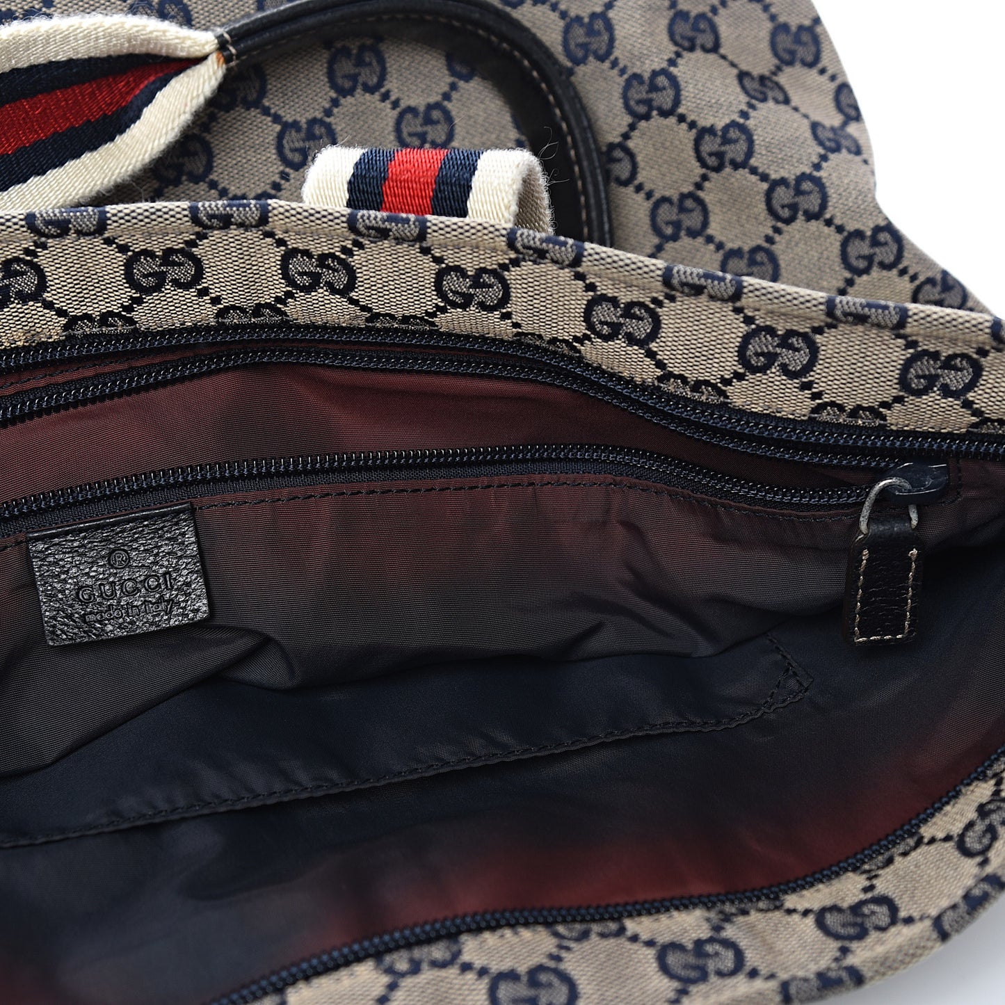 Monogram Web Large Diaper Tote Navy