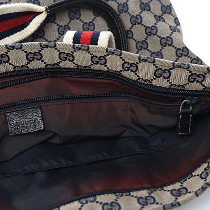 Gucci Monogram Web Large Diaper Tote Navy 10 of 13