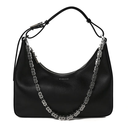 Givenchy Smooth Calfskin Small Moon Cut Out Shoulder Bag Black 1 of 9