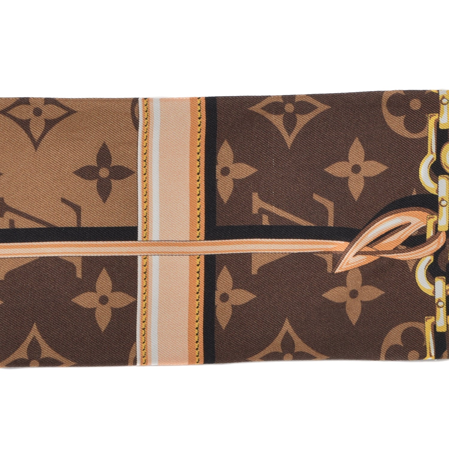 Louis Vuitton Silk Monogram Confidential Bandeau Brown 5 of 11