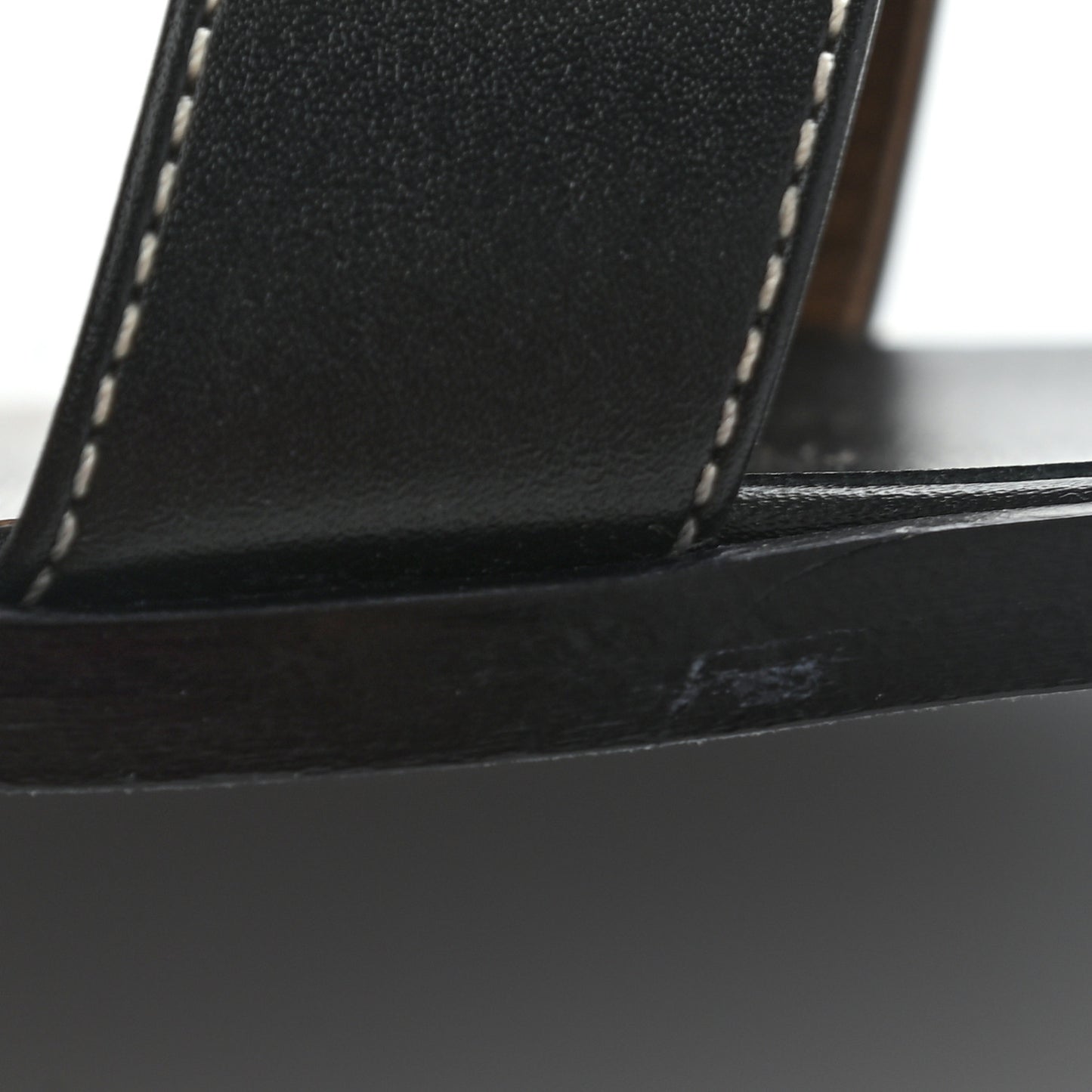 Box Calfskin Oran Sandals 38 Black