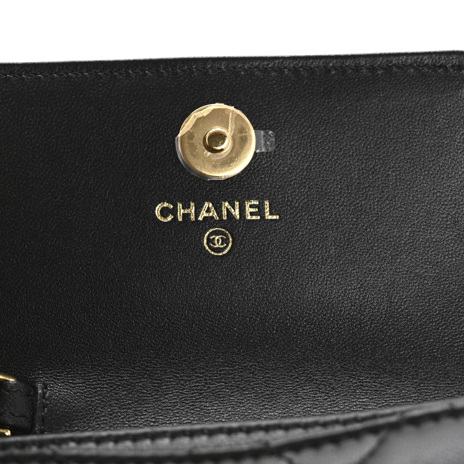Chanel Lambskin Quilted Flap Card Holder With Cuff Black 6 of 10