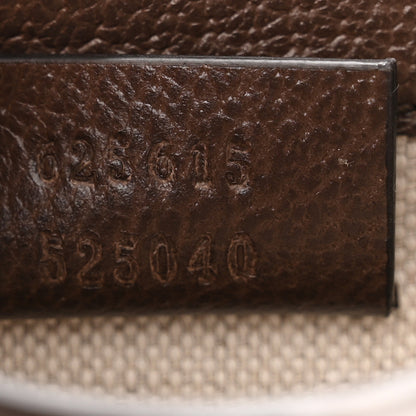 Gucci Monogram Jumbo GG Textured Dollar Calfskin Mini Horsebit 1955 Crossbody Bag Camel Ebony New Acero 7 of 12