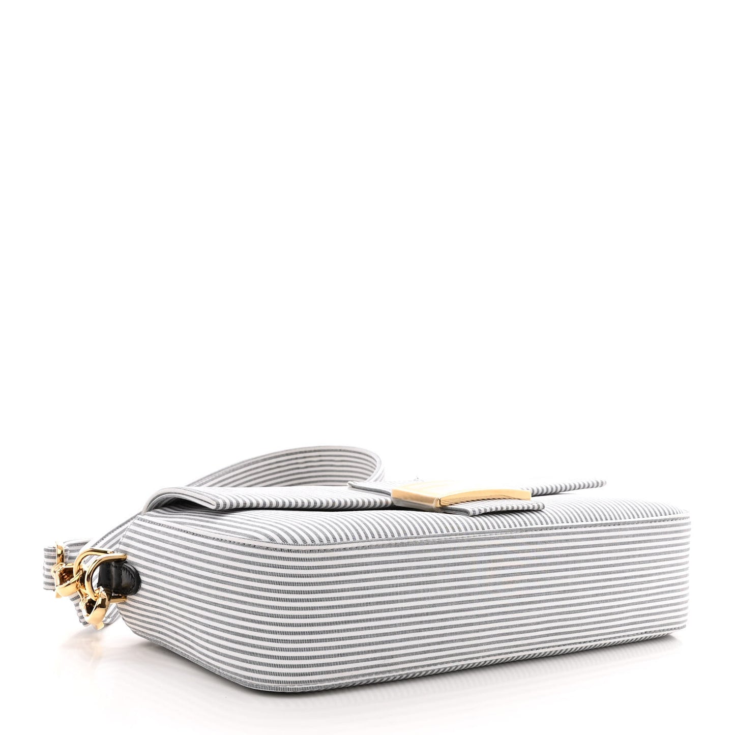 Cotton Cuoio Bretagna Striped Baguette Grigio White Black