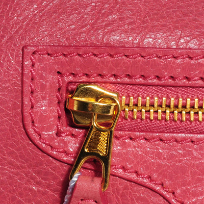 Balenciaga Agneau Giant 12 Gold Hardware Flat Handle Clutch Rose Bonbon 16 of 18