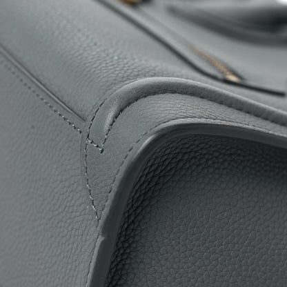 Celine Drummed Calfskin Nano Luggage Kohl 12 of 12