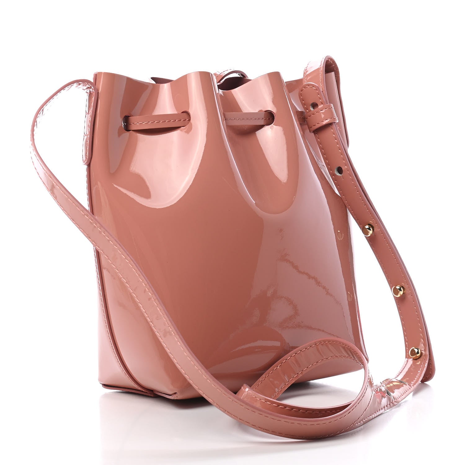 Mansur Gavriel Patent Calfskin Mini Bucket Blush 2 of 8