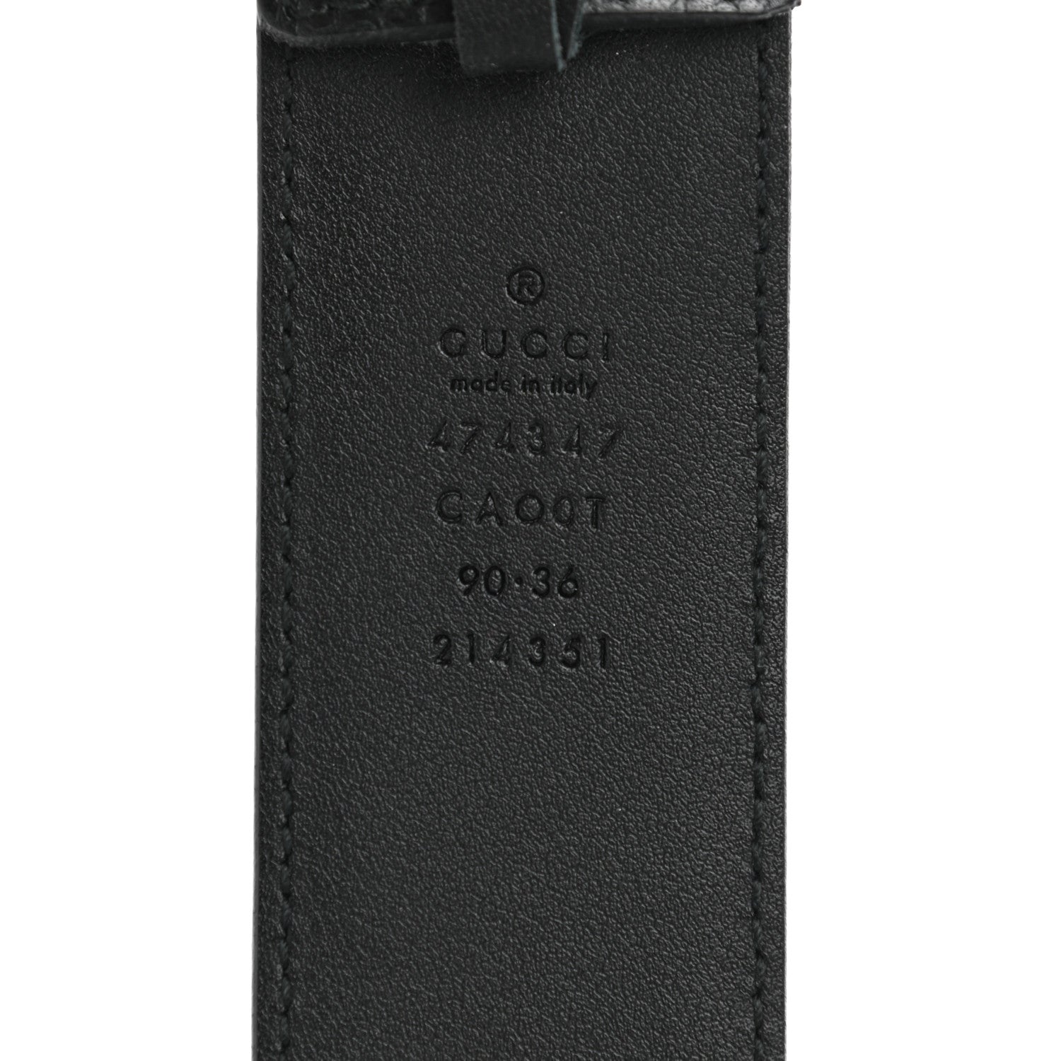 Gucci Dollar Calfskin Interlocking G Belt 90 36 Dark Brown 3 of 3