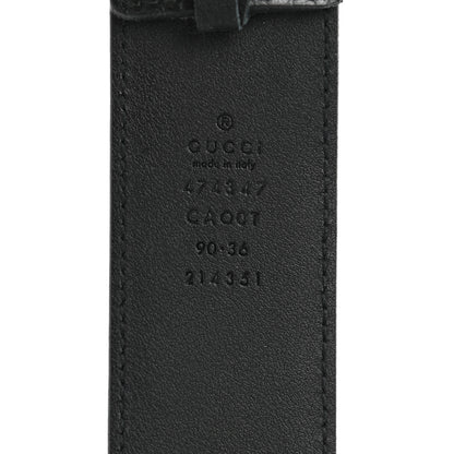 Gucci Dollar Calfskin Interlocking G Belt 90 36 Dark Brown 3 of 3
