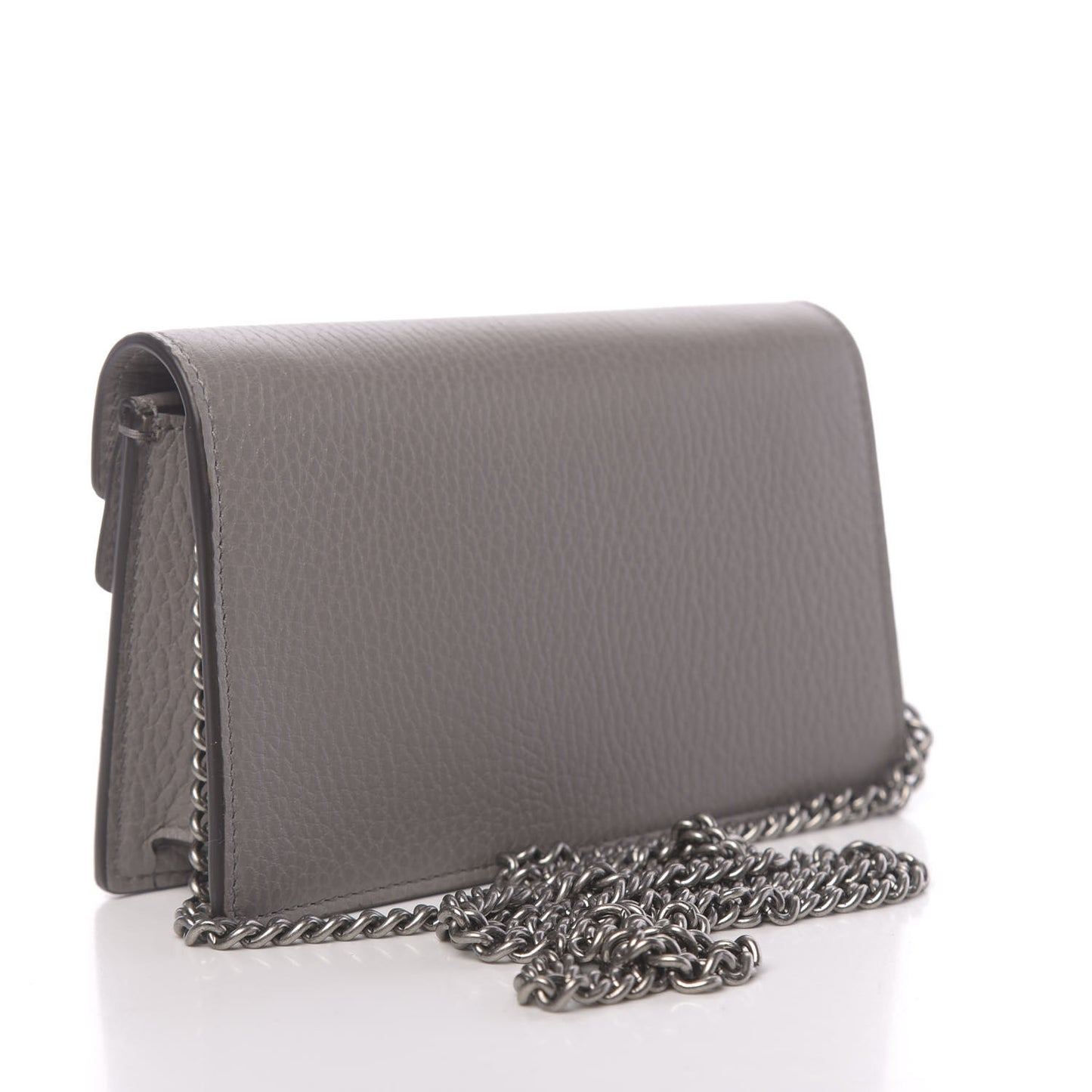 Dollar Calfskin Crystal Super Mini Dionysus Shoulder Bag Dusty Grey Black Diamond