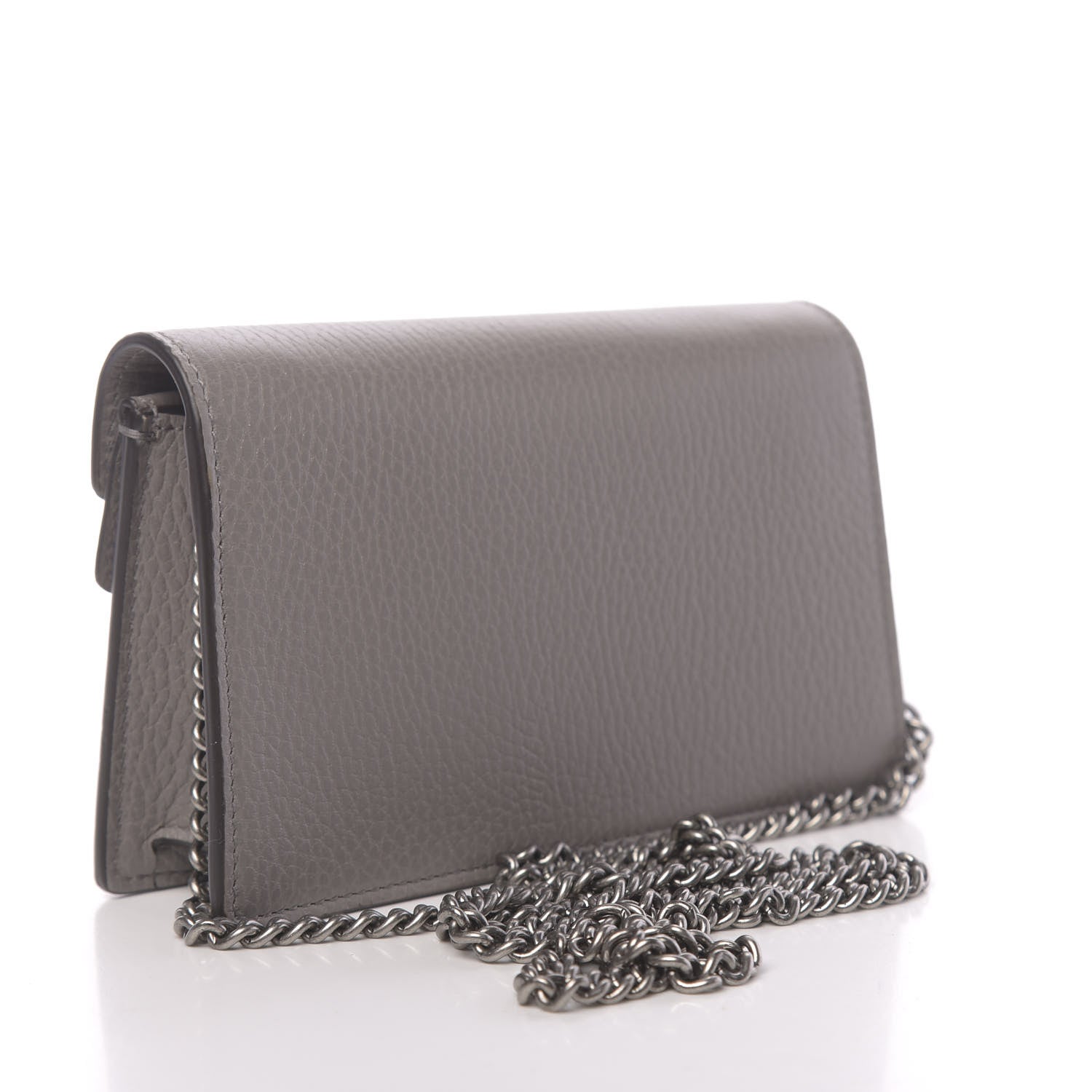 Gucci Dollar Calfskin Crystal Super Mini Dionysus Shoulder Bag Dusty Grey Black Diamond 3 of 10