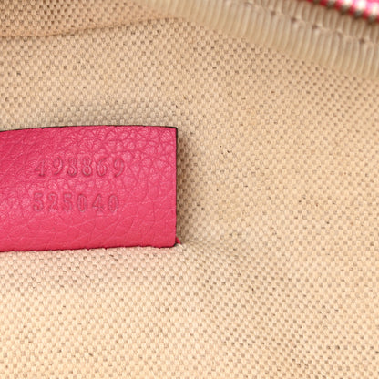 Gucci Grained Calfskin Small Logo Belt Bag Box Pink Green 7 of 12