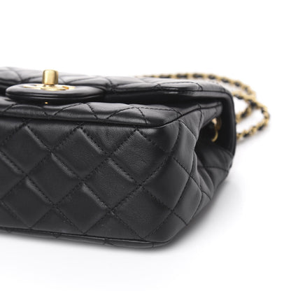 Chanel Lambskin Quilted Mini Pearl Crush Flap Black 12 of 13