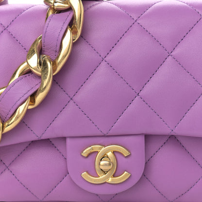 Chanel Lambskin Quilted Small CC Funky Town Flap Purple 8 of 11