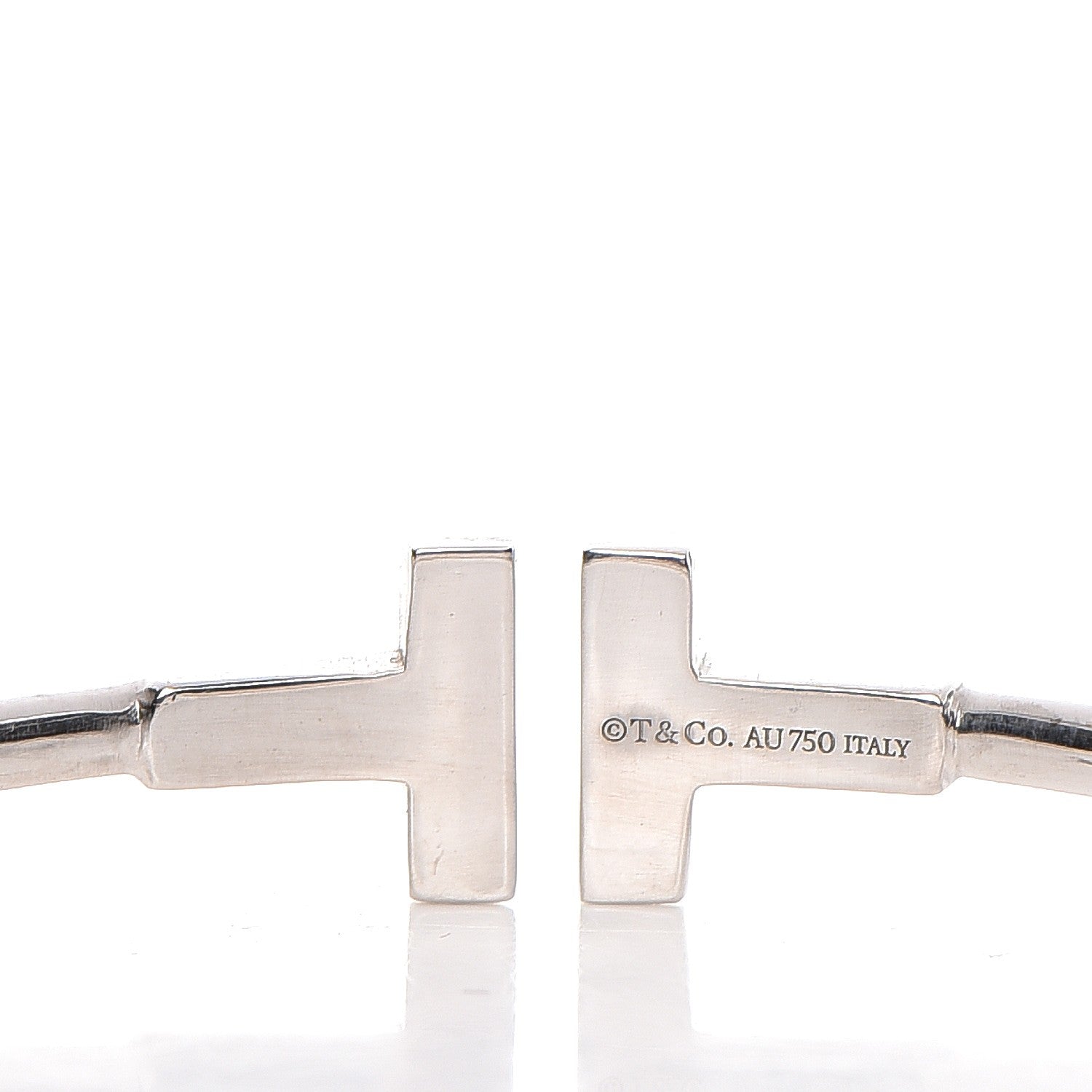 Tiffany 18K White Gold T Wire Bracelet 4 of 7