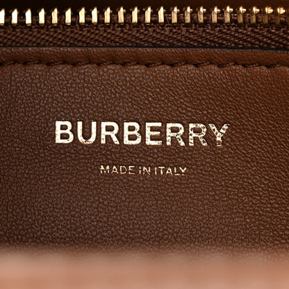 Burberry Canvas Smooth Calfskin Two Tone Mini Pocket Bag Natural Malt Brown 6 of 10