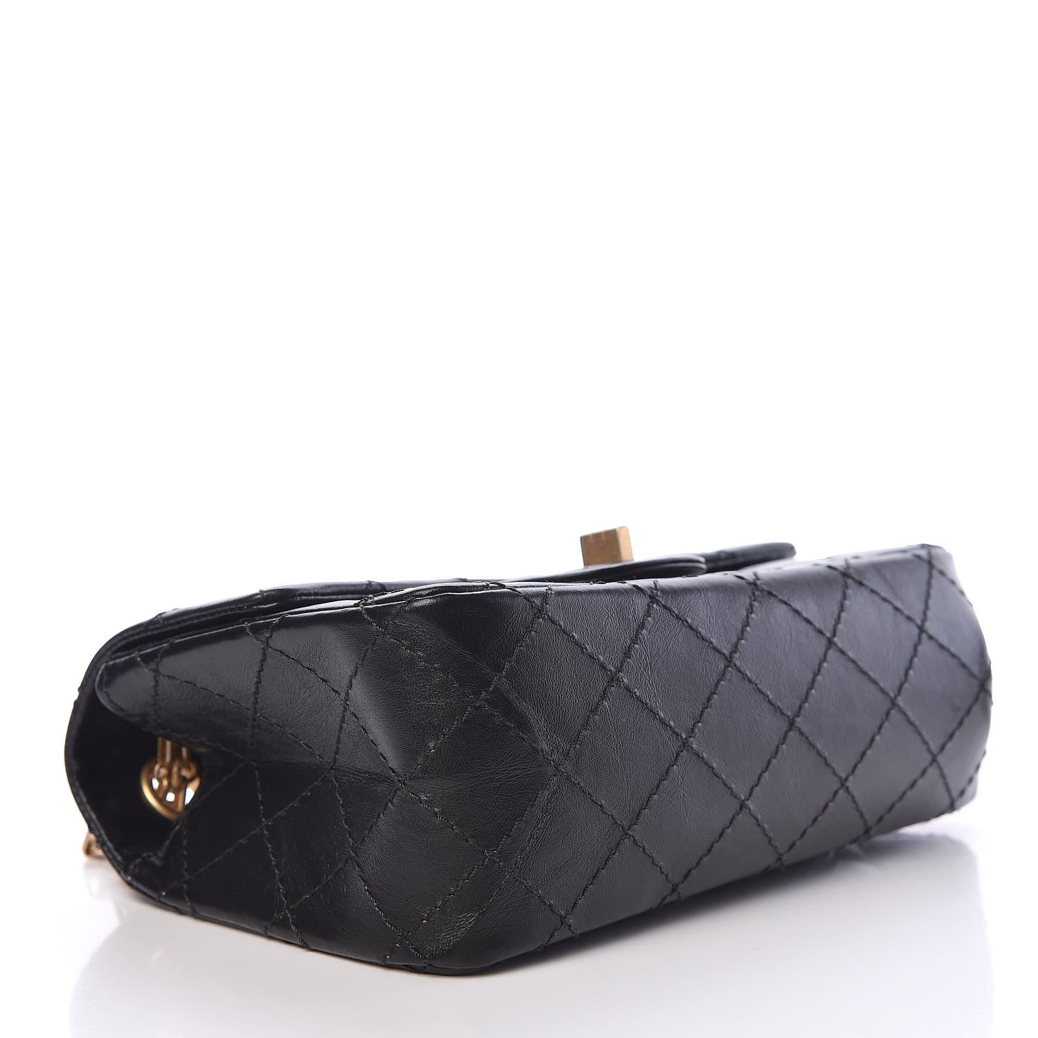 Chanel Aged Calfskin Quilted 2.55 Reissue 224 Flap Black 4 of 11