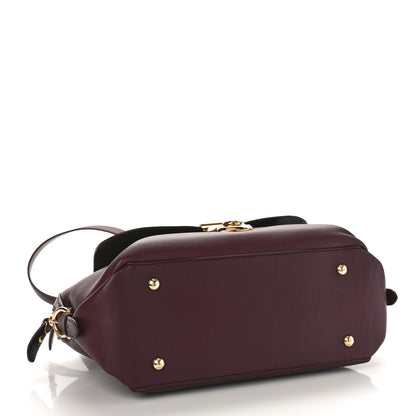 Salvatore Ferragamo Calfskin Fiamma Bag Rouge Black 4 of 8