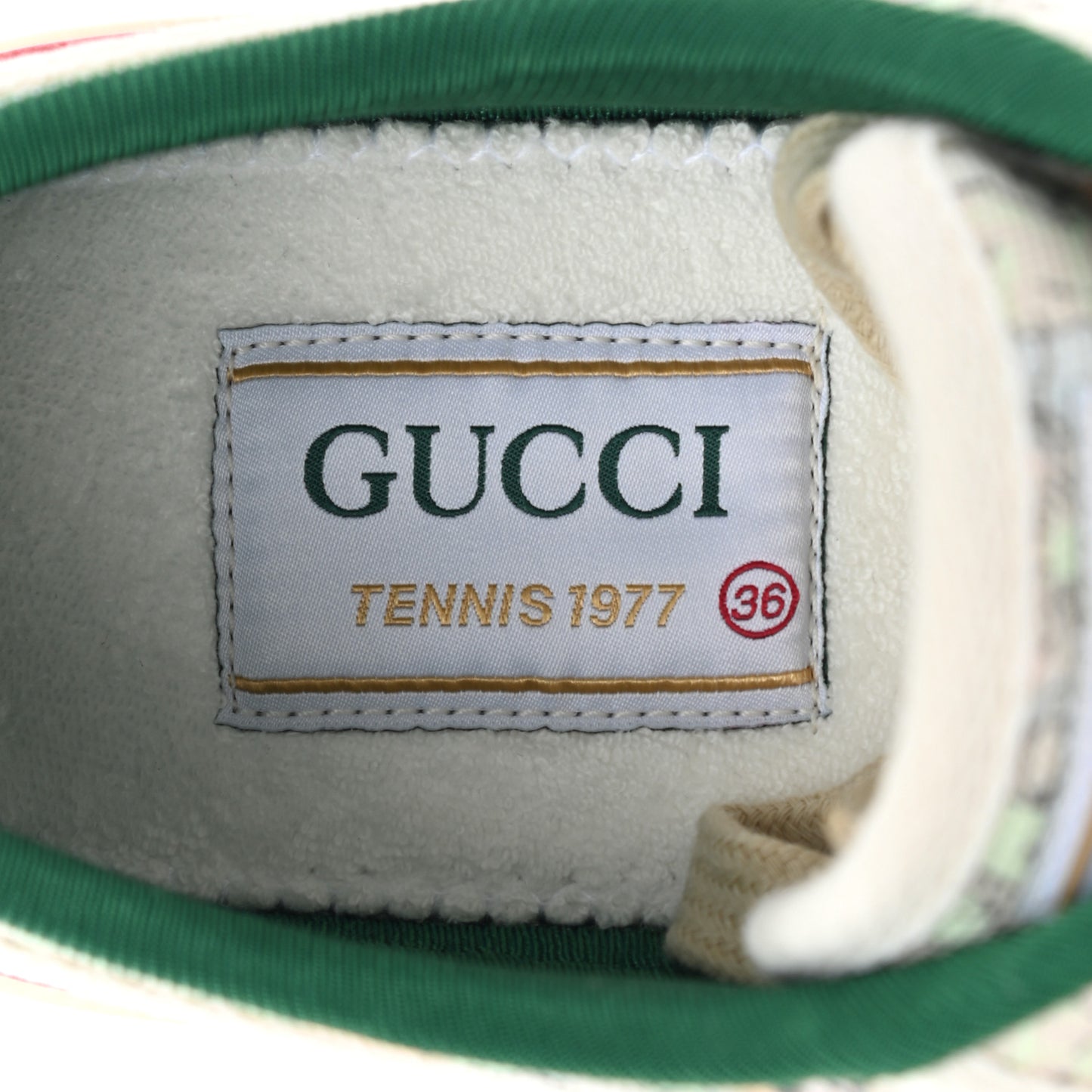 X LIBERTY OF LONDON Canvas Web Tracy Print Womens 1977 Tennis Sneakers 36 Mint Peach Mystic White