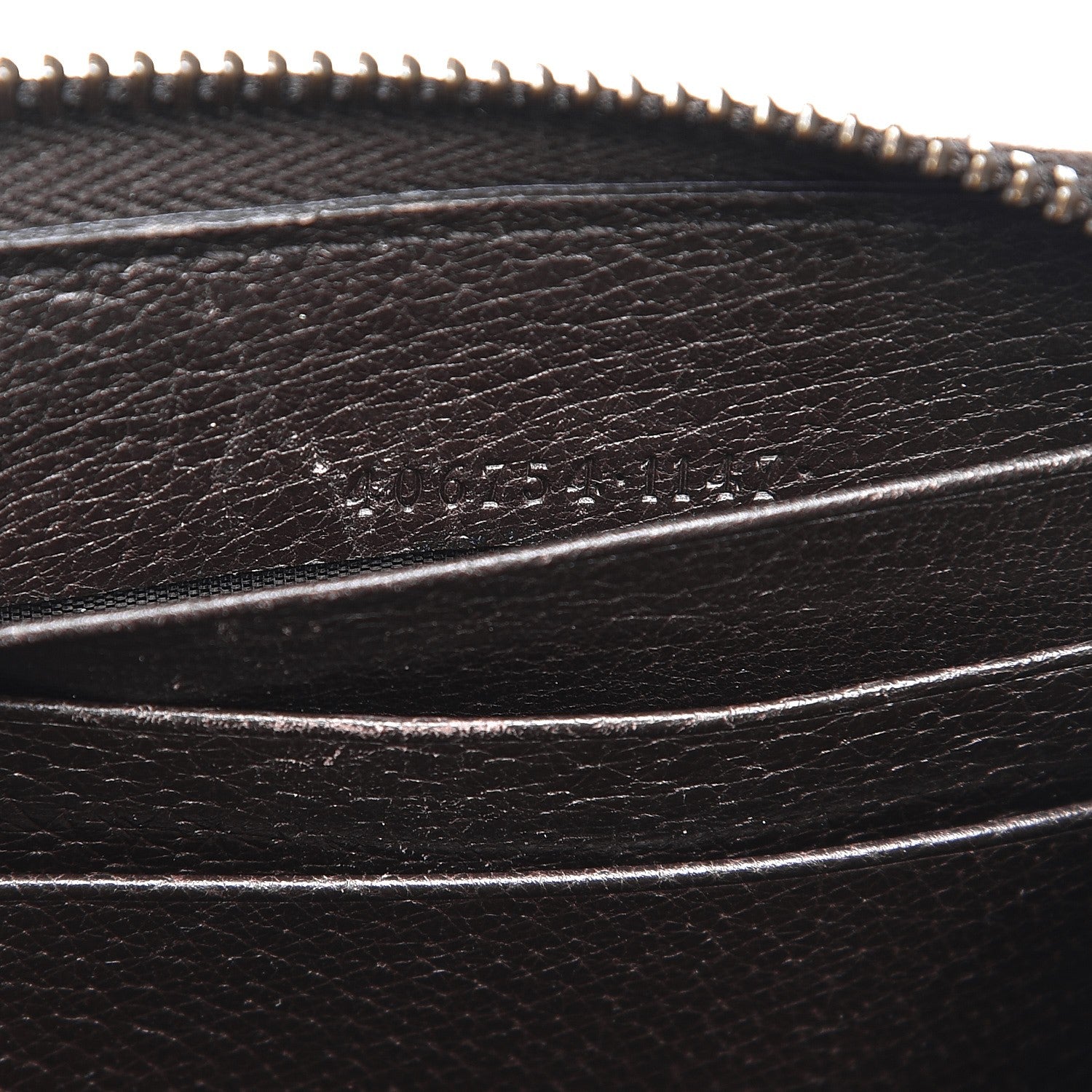 Gucci Calfskin Rania Web Zip Around Wallet Dark Brown 7 of 11