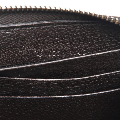Gucci Calfskin Rania Web Zip Around Wallet Dark Brown 7 of 11