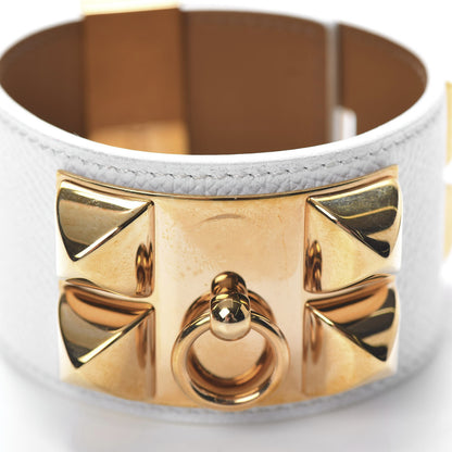 Hermes Epsom Collier de Chien CDC Bracelet T2 White 7 of 8