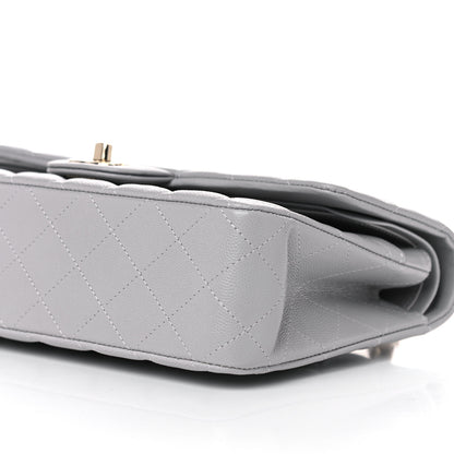 Chanel Caviar Quilted Medium Double Flap Grey 9 of 11