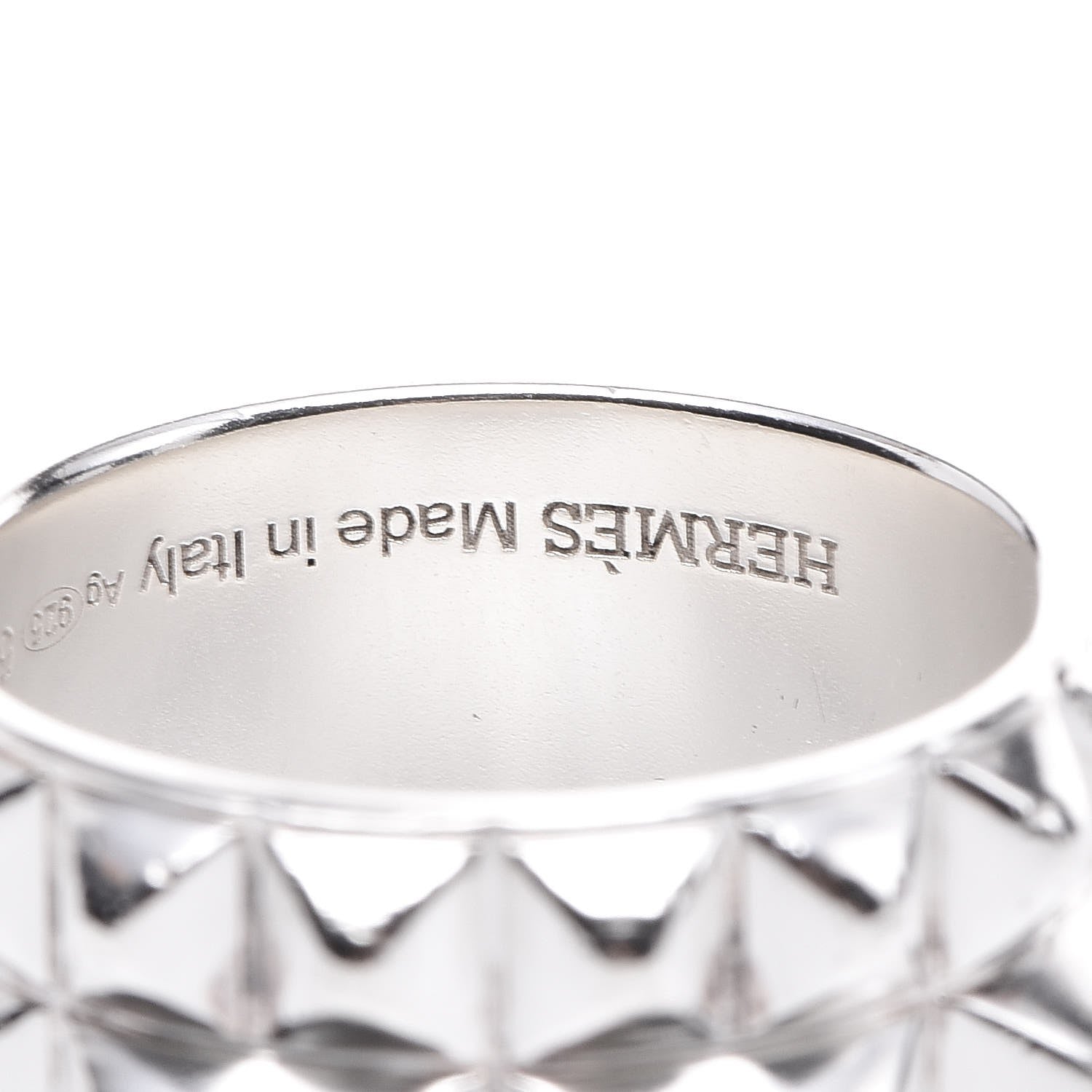 Hermes Sterling Silver Espionne Ring 55 7.25 4 of 14