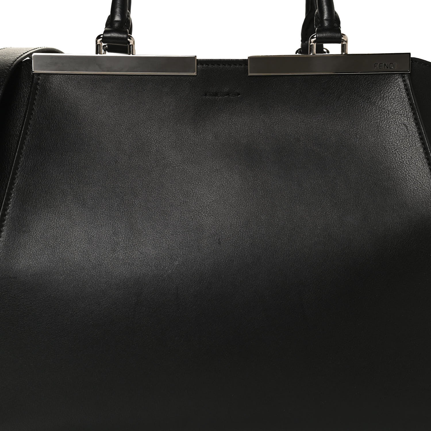 Fendi Vitello Dolce Shiny Nappa Petite 3Jours Tote Black 8 of 12