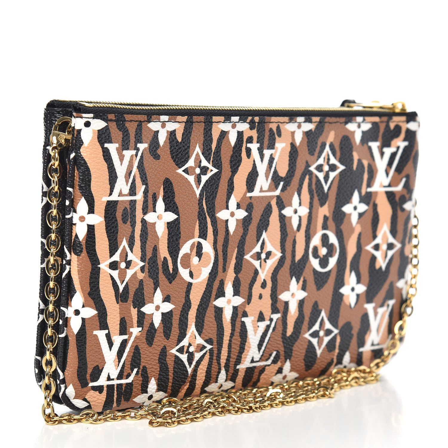 Louis Vuitton Monogram Giant Jungle Pochette Double Zip Black 3 of 10