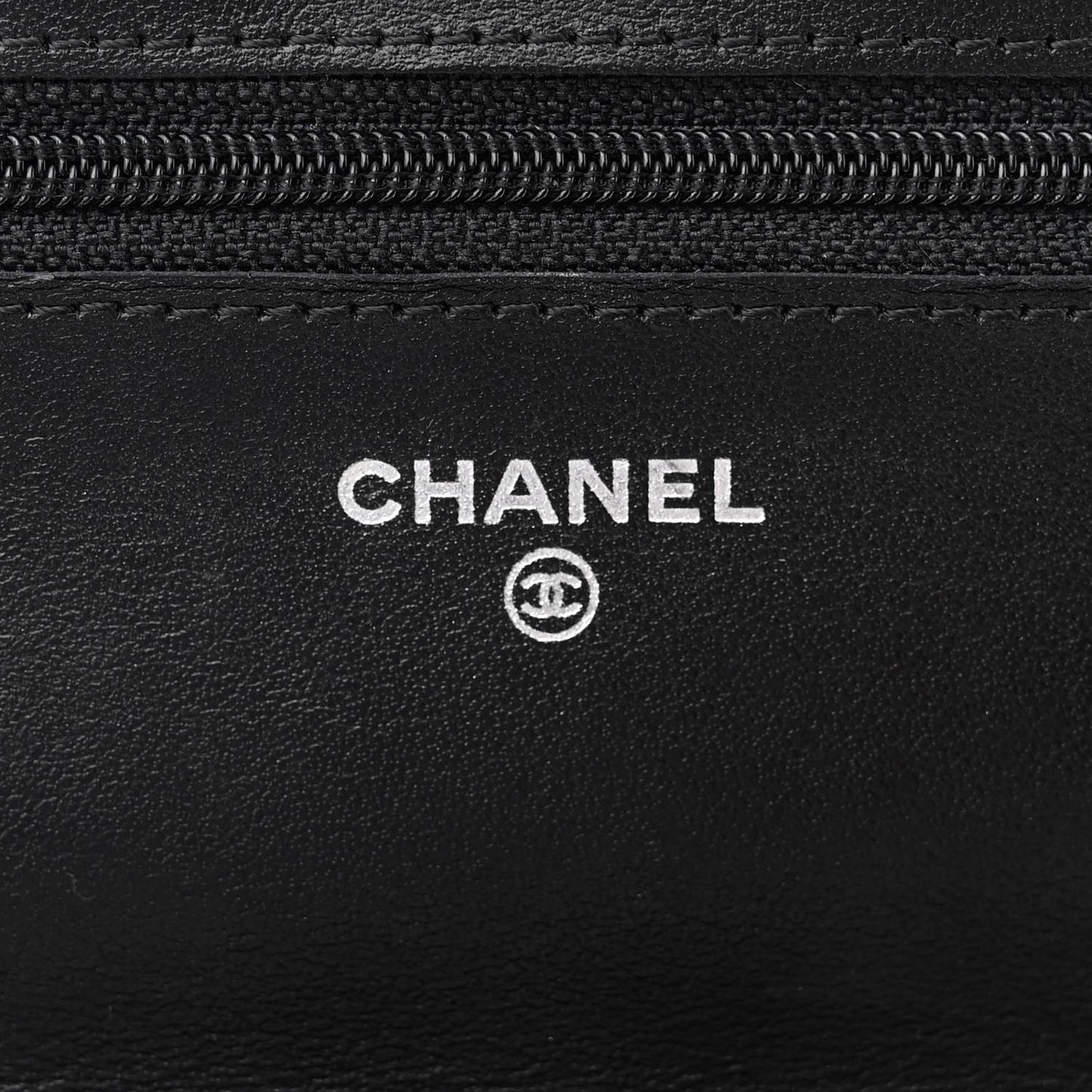 Patent Calfskin Quilted Reissue Wallet On Chain WOC Black