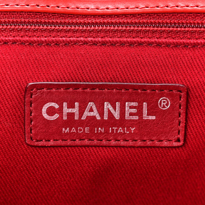 Chanel Grained Calfskin Medium Natural Beauty Flap Red 6 of 11