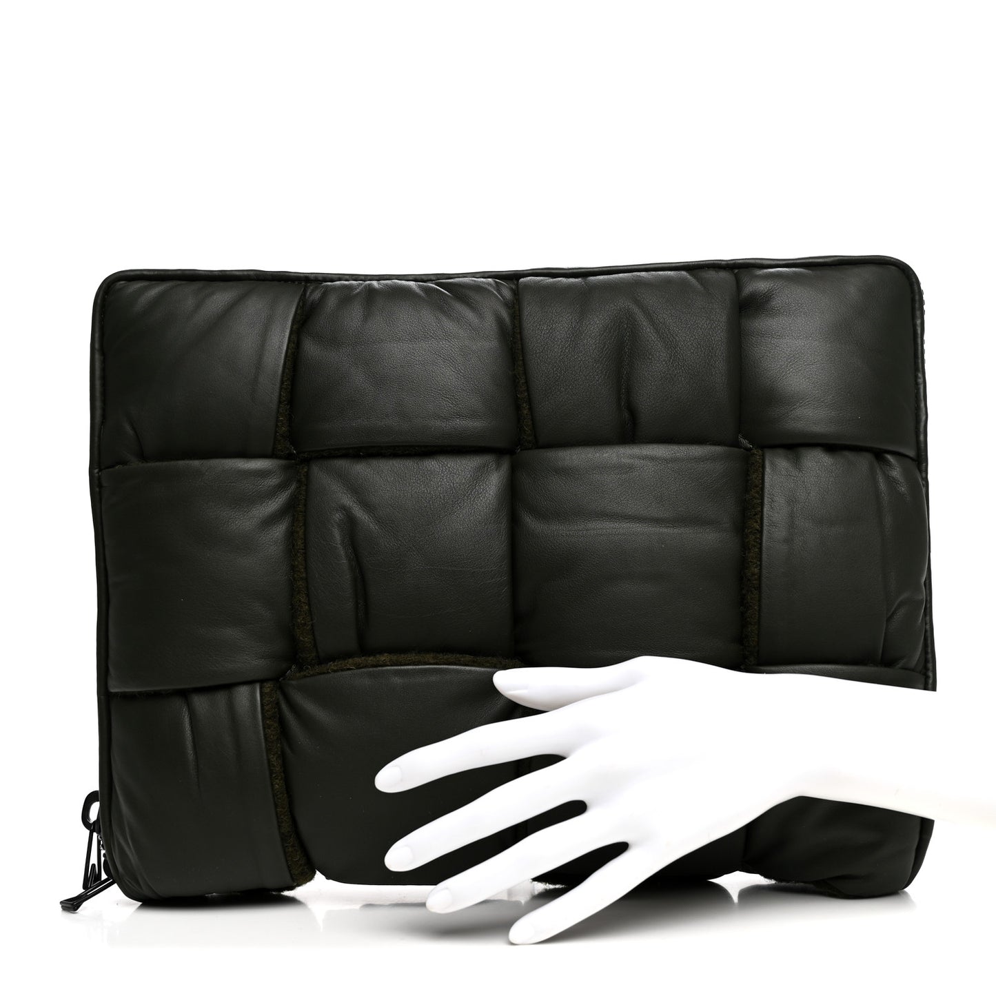 Calfskin Maxi Intrecciato Puffy Laptop Pouch Camping