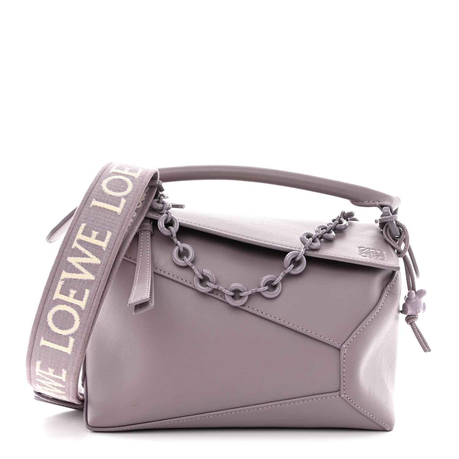 Loewe Satin Calfskin Monochrome Small Puzzle Edge Bag Pale Aubergine Glaze 1 of 12