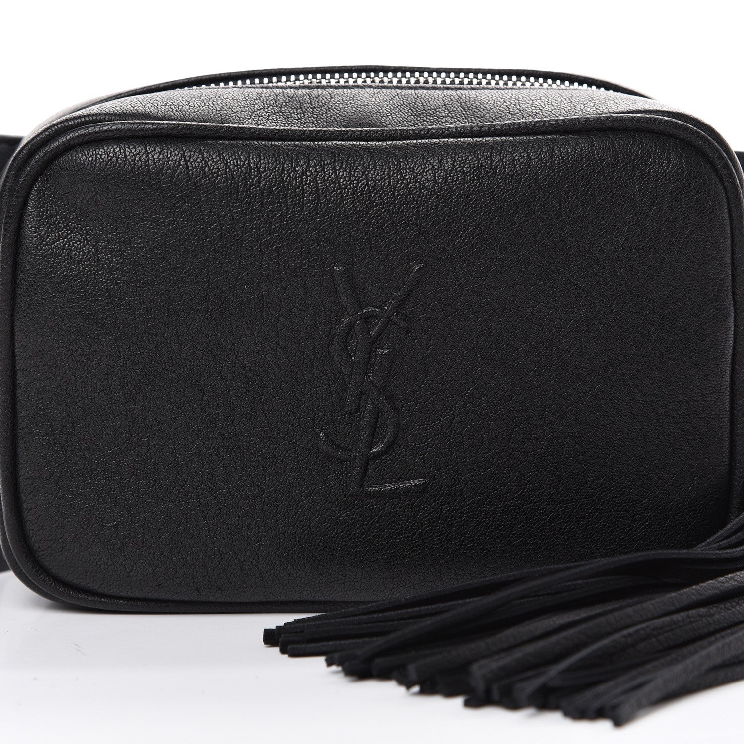 Saint Laurent Lambskin Monogram Lou Belt Bag Black 7 of 9