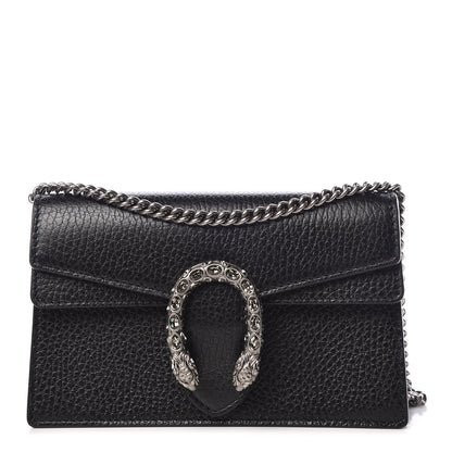 Gucci Calfskin Super Mini Dionysus Shoulder Bag Black 1 of 9