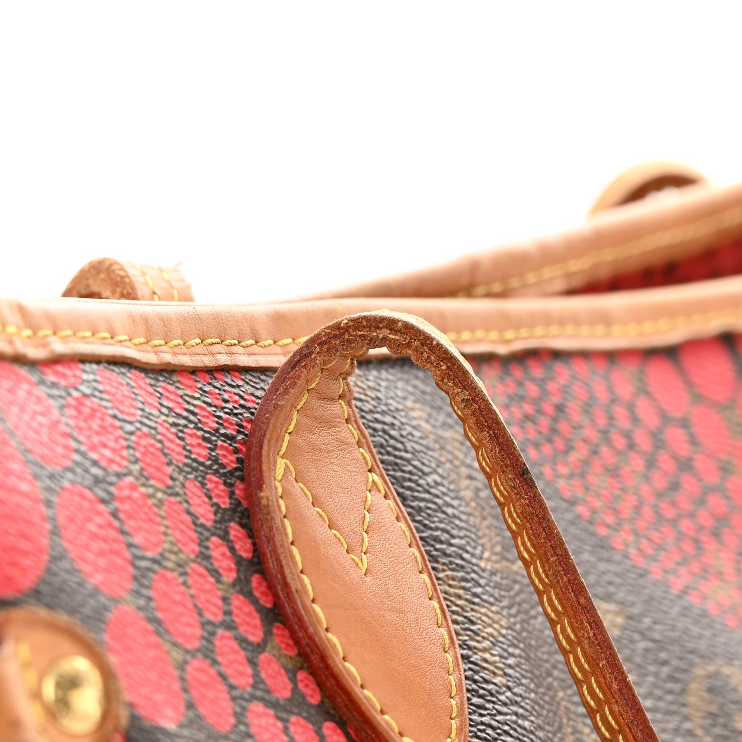 Louis Vuitton Monogram Kusama Waves Neverfull MM Red 17 of 24