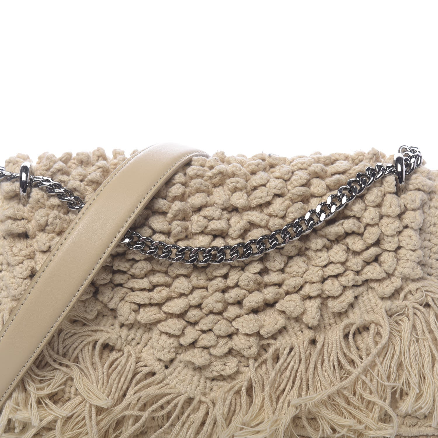 Stella McCartney Macrame Mini Falabella Shoulder Bag Egg White 9 of 11